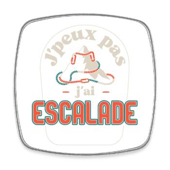 J'peux pas j'ai Escalade - Magnet carré - blanc - Devant