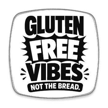 Des ambiances sans gluten, pas du pain - Magnet carré - blanc - Devant