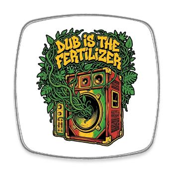 Dub Reggae Soil - Square fridge magnet - white - Front