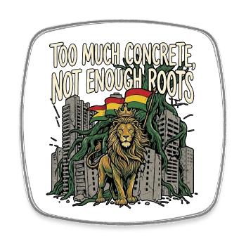 More Roots Lion - Viereckiger Kühlschrankmagnet - Weiß - Vorne