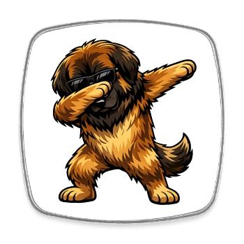 Dab Leonberger - Magnet carré - blanc - Devant