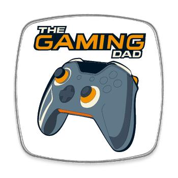 The Gaming Dad Zocker Vater Geschenk - Viereckiger Kühlschrankmagnet - Weiß - Vorne