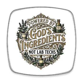 Gods Food - Square fridge magnet - white - Front