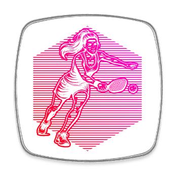 Pickleball sport design for pickleball amateur fans - Square fridge magnet - white - Front