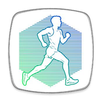 Geschenkidee für den Marathonläufer mit Laufsport - Viereckiger Kühlschrankmagnet - Weiß - Vorne