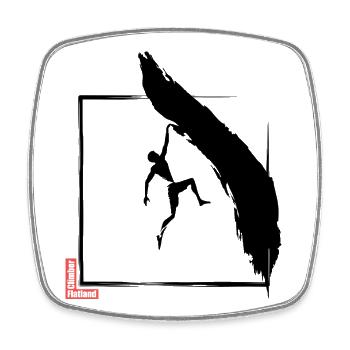 Flatland Climber 7 - Viereckiger Kühlschrankmagnet - Weiß - Vorne