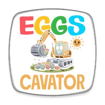 Frohe Ostern Süßer Osterhase Eiersuche Ostereier - Viereckiger Kühlschrankmagnet - Weiß - Vorne