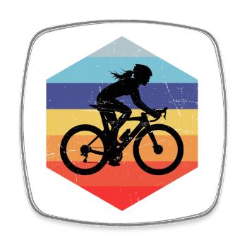Road Cycling Gift for a Road Cyclist - Square fridge magnet - white - Front