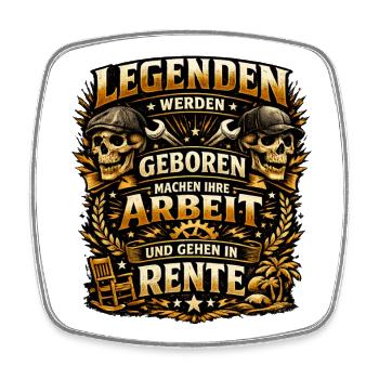 Don de pension Légende - Magnet carré - blanc - Devant