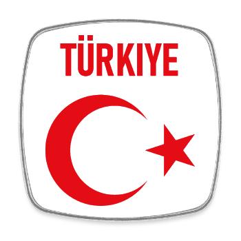 TÜRKEI TÜRKIYE TÜRKISCHE Europa Sport Fan - Viereckiger Kühlschrankmagnet - Weiß - Vorne