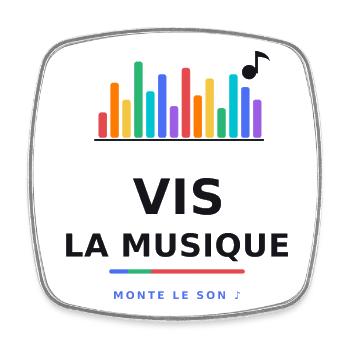 Vis La Musique ArcEnCiel - Magnet carré - blanc - Devant