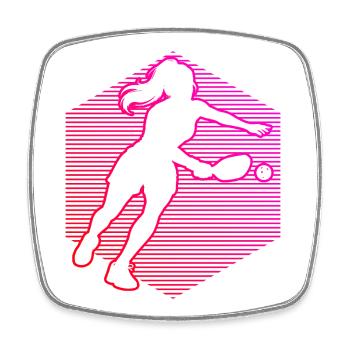 Pickleball Szene Idee für Pickleballspielerin Fans - Viereckiger Kühlschrankmagnet - Weiß - Vorne