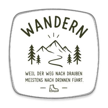 Wandern – Der Weg nach draußen - Viereckiger Kühlschrankmagnet - Weiß - Vorne