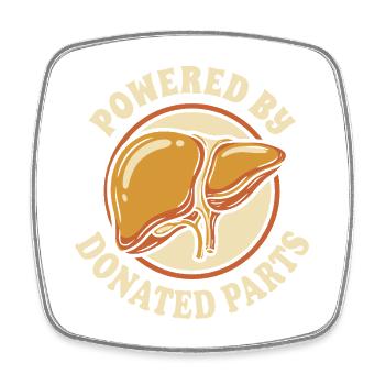 Organ Donor Liver Organ Donor Liver Donation - Square fridge magnet - white - Front