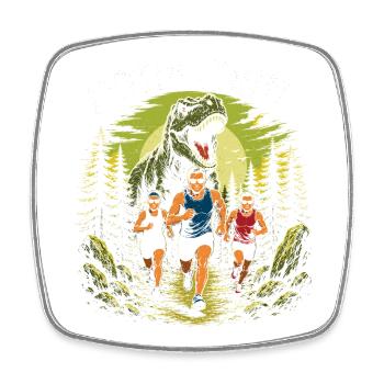 Running Motivation - Square fridge magnet - white - Front
