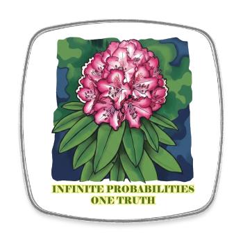 Infiniti Opportunities Flower - Square fridge magnet - white - Front