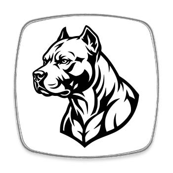 Staffordshire staff - Square fridge magnet - white - Front