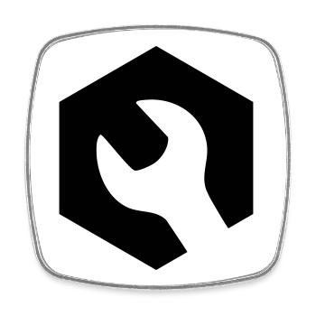 Mechanic Wrench Logo - Square fridge magnet - white - Front