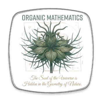 Geometry of the Nature Plant - Square fridge magnet - white - Front