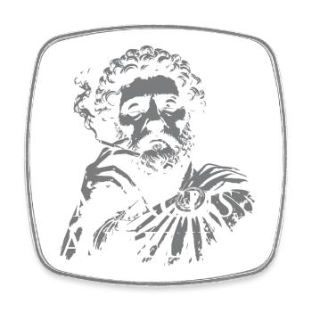 Marcus Aurelius Portrait - Square fridge magnet - white - Front