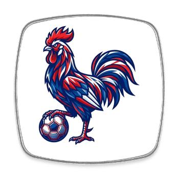 Design sportif tricolore pour hommes et enfants - Magnet carré - blanc - Devant
