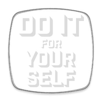 Do It For Yourself Inspirierend Selbstliebe Zitat - Viereckiger Kühlschrankmagnet - Weiß - Vorne