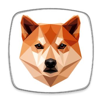 Shiba Inu Dog Japanese Dog Breed Japan Shibas - Square fridge magnet - white - Front
