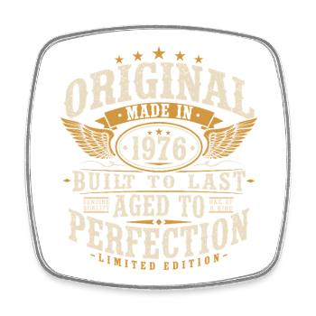 Cadeau d’anniversaire vintage original de 1976 - Magnet carré - blanc - Devant
