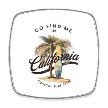 Club de surf côtier de Californie - Magnet carré - blanc - Devant