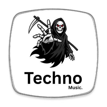 Grim Reaper Silhouette - Square fridge magnet - white - Front
