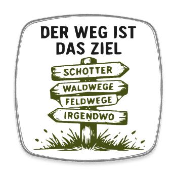 Wegweiser der Wege – Wald und Feld - Viereckiger Kühlschrankmagnet - Weiß - Vorne
