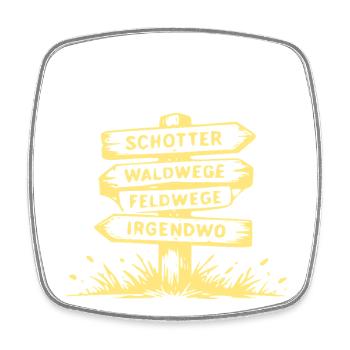 Der Weg ist das Ziel Naturpfad Wegweiser - Viereckiger Kühlschrankmagnet - Weiß - Vorne
