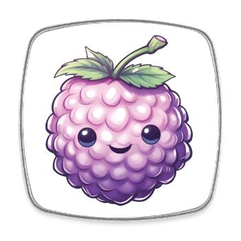 Blackberries Motif Berries Carnival Carnival Costume - Square fridge magnet - white - Front