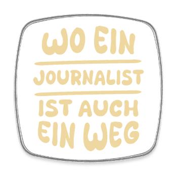 Geschenkidee Journalist - Viereckiger Kühlschrankmagnet - Weiß - Vorne