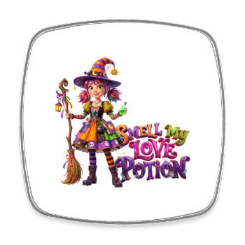 Illustration de la sorcière de la potion d’amour - Magnet carré - blanc - Devant