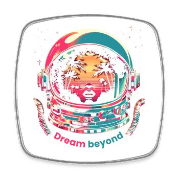 Cosmic Dreamer - Magnet carré - blanc - Devant