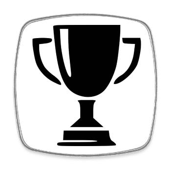 Cup Victory Gift Sportsman - Square fridge magnet - white - Front