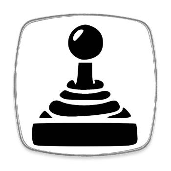 Joueur cadeau joystick - Magnet carré - blanc - Devant