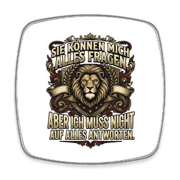 Sie können mich alles fragen - Viereckiger Kühlschrankmagnet - Weiß - Vorne