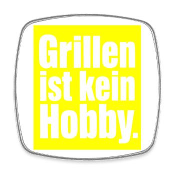 Grill Spruch Geschenk für Männer und Papa Grillfan - Viereckiger Kühlschrankmagnet - Weiß - Vorne