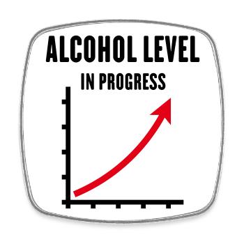 Alcohol Level In Progress (Drinking Team POSRed2C) - Square fridge magnet - white - Front