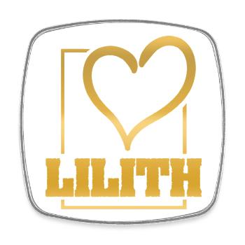Nom de fille Lilith - Magnet carré - blanc - Devant
