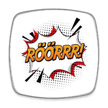 Rrööörrr - Square fridge magnet - white - Front