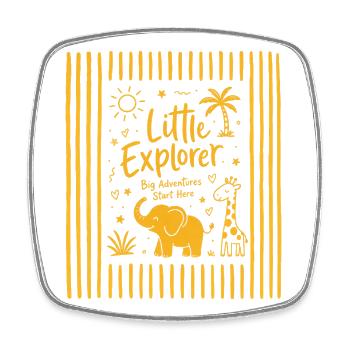 Child Outfit Elephant - Square fridge magnet - white - Front