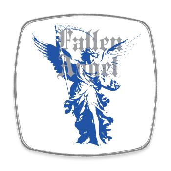 Fallen Angel - Square fridge magnet - white - Front