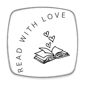 Read with Love - Viereckiger Kühlschrankmagnet - Weiß - Vorne