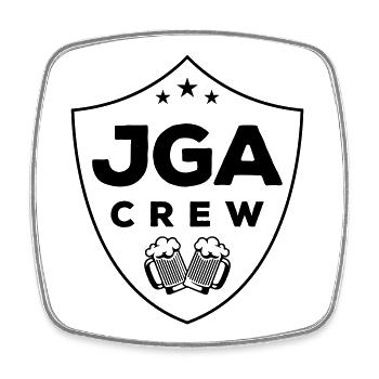 Jga - Viereckiger Kühlschrankmagnet - Weiß - Vorne
