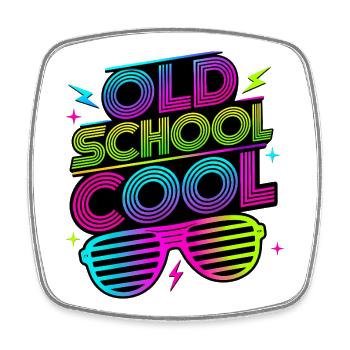 Costumes old school cool des années 80 - Magnet carré - blanc - Devant