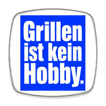 Grillmeister Spruch Geschenk für Männer & Väter - Viereckiger Kühlschrankmagnet - Weiß - Vorne