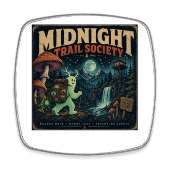 Bigfoot Spruch Geschenk für Outdoor-Fans Halloween - Viereckiger Kühlschrankmagnet - Weiß - Vorne